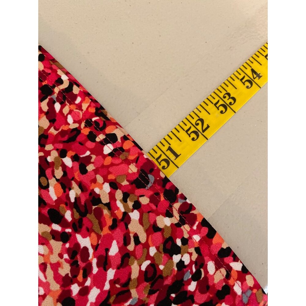 Dressbarn Dress Multicolored Pink Black Sleeveless Ruched Waist Size 16 - Picture 7 of 9